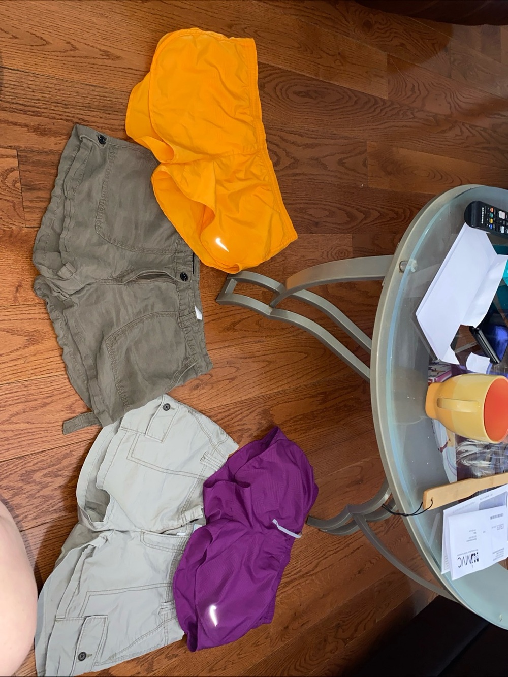 Assorted Women's Athletic Shorts - Orange, Purple, Khaki, Cream